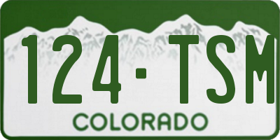 CO license plate 124TSM
