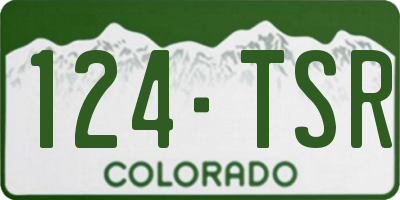 CO license plate 124TSR