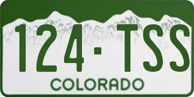 CO license plate 124TSS