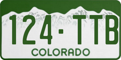 CO license plate 124TTB