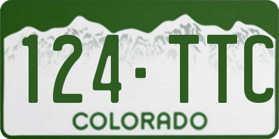 CO license plate 124TTC
