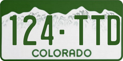 CO license plate 124TTD