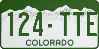 CO license plate 124TTE