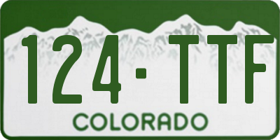 CO license plate 124TTF