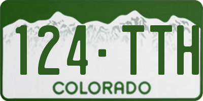 CO license plate 124TTH