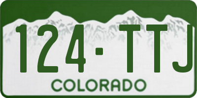 CO license plate 124TTJ