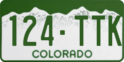CO license plate 124TTK