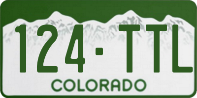 CO license plate 124TTL