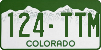 CO license plate 124TTM