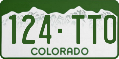 CO license plate 124TTO