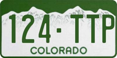 CO license plate 124TTP