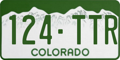 CO license plate 124TTR