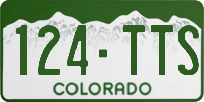 CO license plate 124TTS