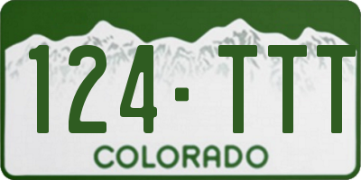 CO license plate 124TTT