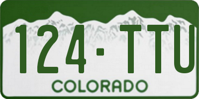 CO license plate 124TTU