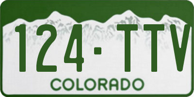 CO license plate 124TTV