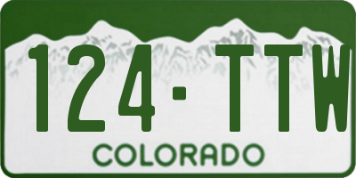 CO license plate 124TTW