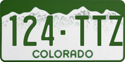 CO license plate 124TTZ