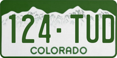 CO license plate 124TUD