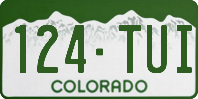 CO license plate 124TUI