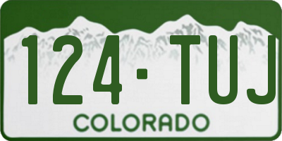 CO license plate 124TUJ