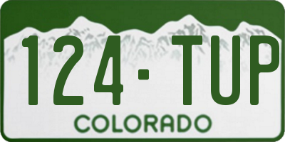 CO license plate 124TUP