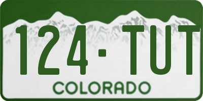 CO license plate 124TUT