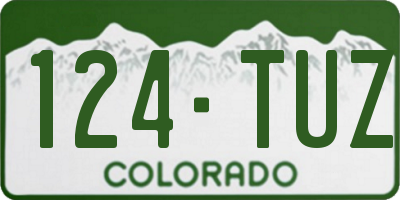 CO license plate 124TUZ