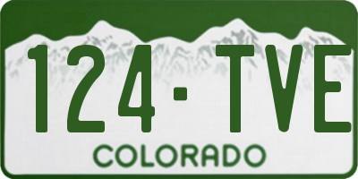 CO license plate 124TVE