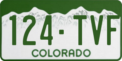 CO license plate 124TVF