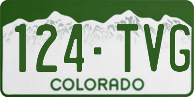 CO license plate 124TVG