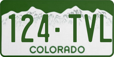 CO license plate 124TVL