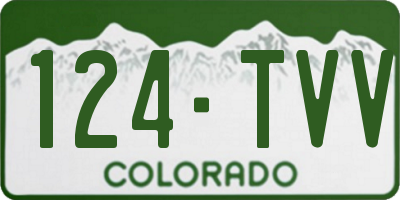 CO license plate 124TVV