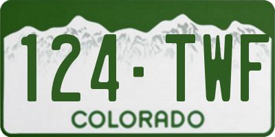 CO license plate 124TWF