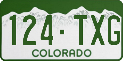 CO license plate 124TXG