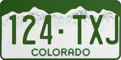 CO license plate 124TXJ
