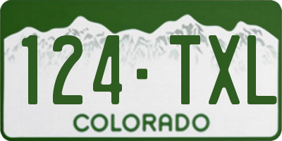 CO license plate 124TXL