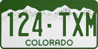 CO license plate 124TXM