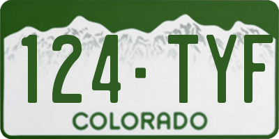CO license plate 124TYF