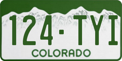 CO license plate 124TYI
