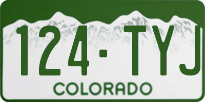 CO license plate 124TYJ