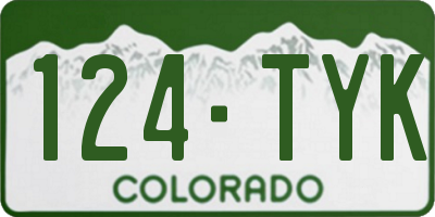 CO license plate 124TYK