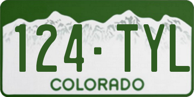 CO license plate 124TYL