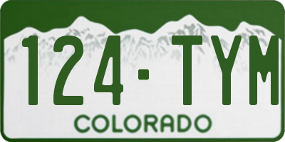 CO license plate 124TYM