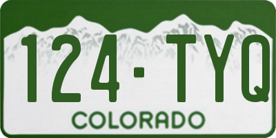 CO license plate 124TYQ