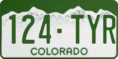 CO license plate 124TYR
