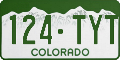 CO license plate 124TYT