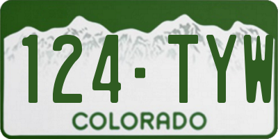 CO license plate 124TYW