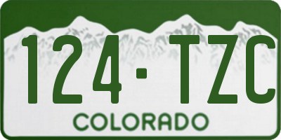 CO license plate 124TZC