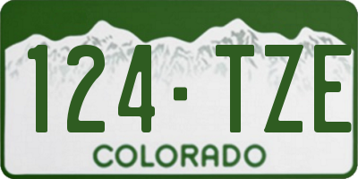 CO license plate 124TZE